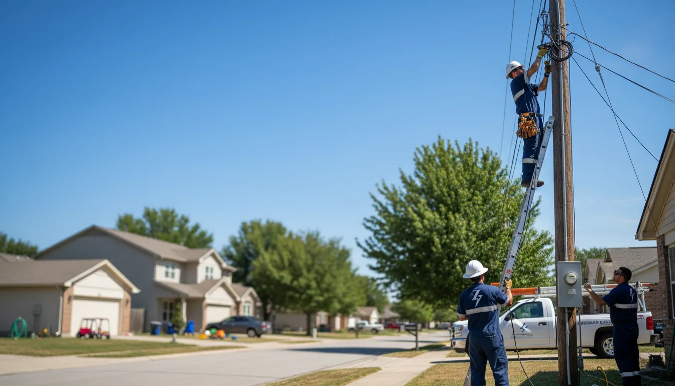 Residential electrician providing installation services in Cave Spring, GA